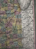 Illinois state by itself 1855 Cowperthwait lovely hand colored uncommon map