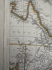 Australia continent 1850 Lowry scarce 2 sheet color map