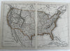 United States territorial west Fort Mormon 1850 Lowry scarce 2 sheet color map