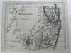 New South Wales Australia NSW 1850 Lowry scarce 3 sheet color map