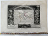 World Planisphere Celestial scenery 1845 lovely large decorative pictorial map