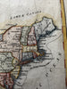 United States 1781 Treaty of Peace Army Lands Company Grants 1808 rare map