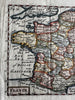 France 1719 Morden miniature antique map scarce charming w/ hand color