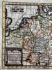 German Empire Academy Sciences 1759 Charming miniature engraved map hand color
