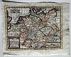German Empire Academy Sciences 1759 Charming miniature engraved map hand color