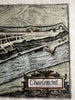 Charlemont Belgium c.1620 miniature engraved city plan map Guicciardini Blaeu