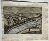 Charlemont Belgium c.1620 miniature engraved city plan map Guicciardini Blaeu