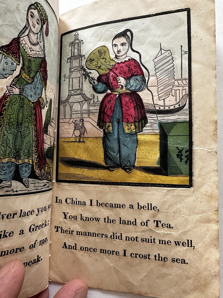 China Turkey Italy US McLoughlin hand color c.1860 early children’s picture book