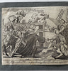 Chevalier America battle Indian British political cartoon c.1780 engraved print
