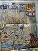 London Children’s picture story map c.1940’s color cartoon pictorial fldg. map