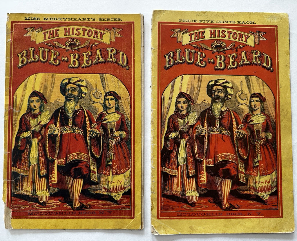 History of Blue Beard McLoughlin c.1870 early hand color children’s picture book