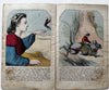 Tom Thumb midget cat butterfly c.1861 McLoughlin rare hand color picture book