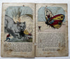 Tom Thumb midget cat butterfly c.1861 McLoughlin rare hand color picture book