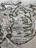 Portsea Island Portsmouth England 1760’s Bellin coastal map lovely hand color