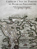 Portsea Island Portsmouth England 1760’s Bellin coastal map lovely hand color