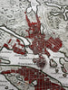 Stockholm Sweden city plan 1760’s Bellin coastal map lovely hand color