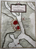 Ukraine Crimean Sea of Azov Azak fort 1760s Bellin coastal map lovely hand color