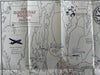 Boothbay Maine cartoon map by Ruth R Lepper c.1947 scarce tourist brochure