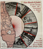 Vero Beach Florida c1940’s art deco tourist brochure w/map