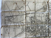 Oxford England city plan c1910-20’s linen weather proof map bicyclists in case