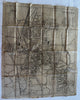 Oxford England city plan c1910-20’s linen weather proof map bicyclists in case