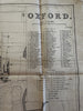 Oxford England city plan c1910-20’s linen weather proof map bicyclists in case