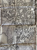 Oxford England city plan c1910-20’s linen weather proof map bicyclists in case