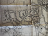 Oxford England city plan c1910-20’s linen weather proof map bicyclists in case