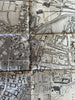 Oxford England city plan c1910-20’s linen weather proof map bicyclists in case