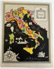Italia Italy 1938 charming color cartoon map Nicouline art