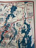 Damariscotta Maine coast cartoon map 1950 Melville large color w/ biz directory