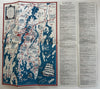 Damariscotta Maine coast cartoon map 1950 Melville large color w/ biz directory