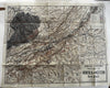 Geology Mineral Territory linen map c.1880’s Norfolk Western RR Virginia KY TN