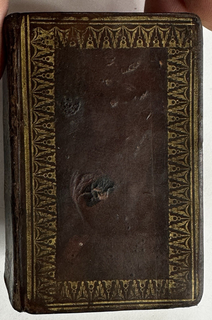 Methodist episcopal Hymns 1831 Wesley Rare miniature leather book gilt decorated