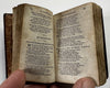 Methodist episcopal Hymns 1831 Wesley Rare miniature leather book gilt decorated