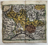 Northern Italy Mantua Piedmont Milano Parma 1633 Salzburg rare miniature map