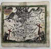 Religious map of Germany Protestantism? Luther 1633 Salzburg rare miniature map