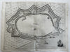 Zaltbommel fortified walls Holland Netherlands 1673 Priorato city plan folio map