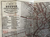 Boston Almanac 1867 city plan map & period advertising City & Business Directory