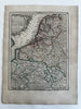 Catholic Low Countries Holland Netherlands 1719 Chiquet decorative antique map