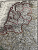 Catholic Low Countries Holland Netherlands 1719 Chiquet decorative antique map