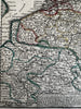 Catholic Low Countries Holland Netherlands 1719 Chiquet decorative antique map