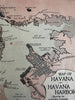 Battleship Maine blown up! Havana Harbor Cuba rare May 1898 Newspaper insert map
