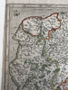 Northwest coast France Guînes c1620 Mercator- Hondius folio map early hand color