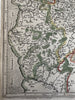 Northwest coast France Guînes c1620 Mercator- Hondius folio map early hand color