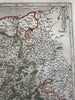 Northwest coast France Guînes c1620 Mercator- Hondius folio map early hand color