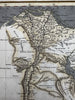 Egypt Nile Valley Africa c.1815 Longman Arrowsmith engraved map hand colored Key