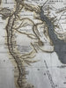 Egypt Nile Valley Africa c.1815 Longman Arrowsmith engraved map hand colored Key