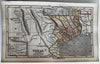 Texas state 1853 Ensign charming miniature hand color map