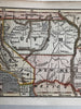 Territorial Western states USA Utah CA NM 1853 Ensign miniature hand color map